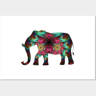 For elephants fans | Fancy Multicolored Elephant Posters and Art